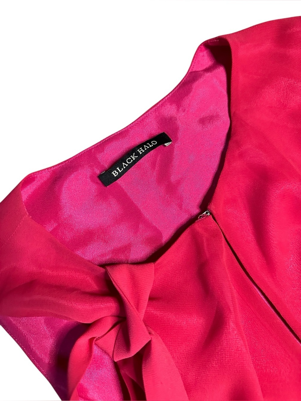 Black Halo Vibrant Pink Sleeveless mini dress 4 - Picture 4 of 6